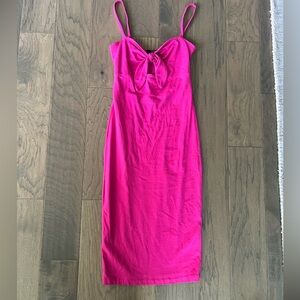 Forever 21 pink midi dress bow s 3 dresses black